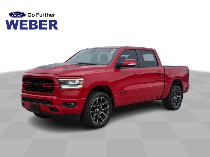 Flame Red 2019 RAM 1500 Sport Crew Cab 4WD Pickup Truck Automatic