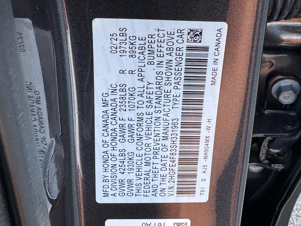 Honda Civic Sedan Hybrid Vehicle Full-screen Gallery Image 26