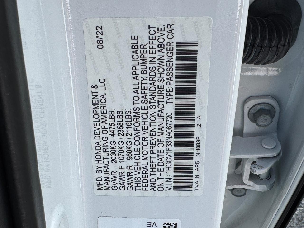 Honda Accord Sedan Vehicle Full-screen Gallery Image 25