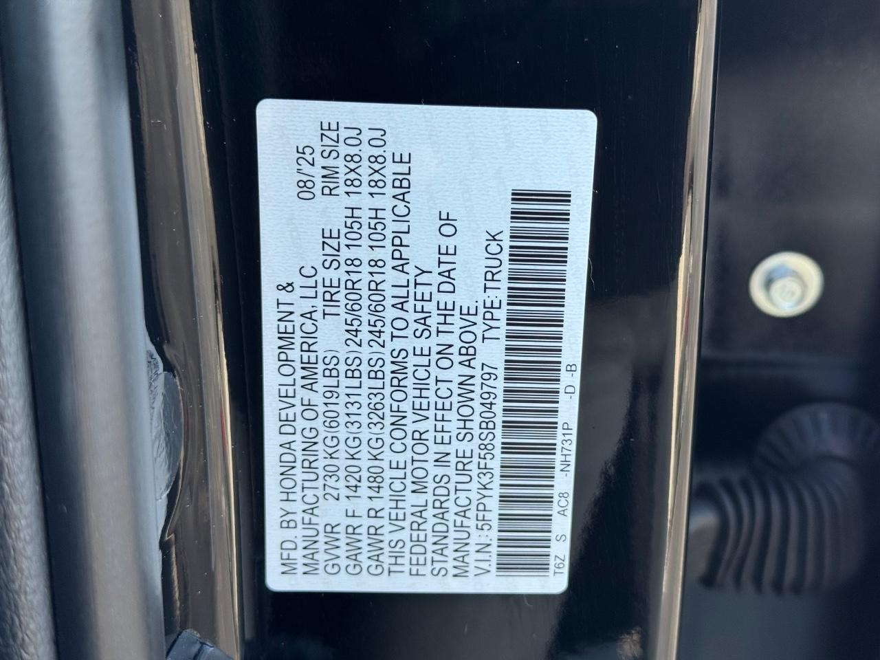 Honda Ridgeline Vehicle Full-screen Gallery Image 27