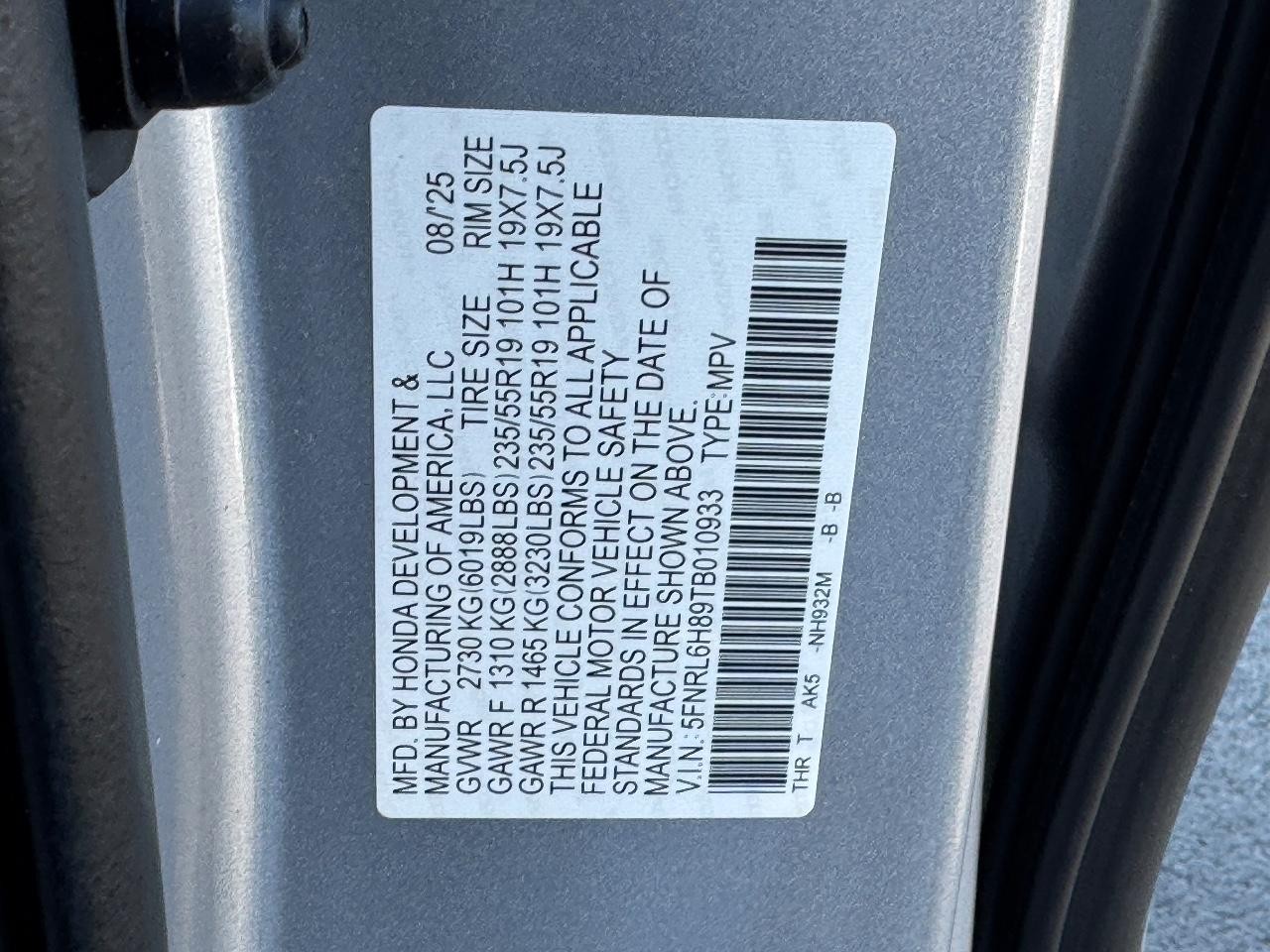 Honda Odyssey Vehicle Full-screen Gallery Image 29