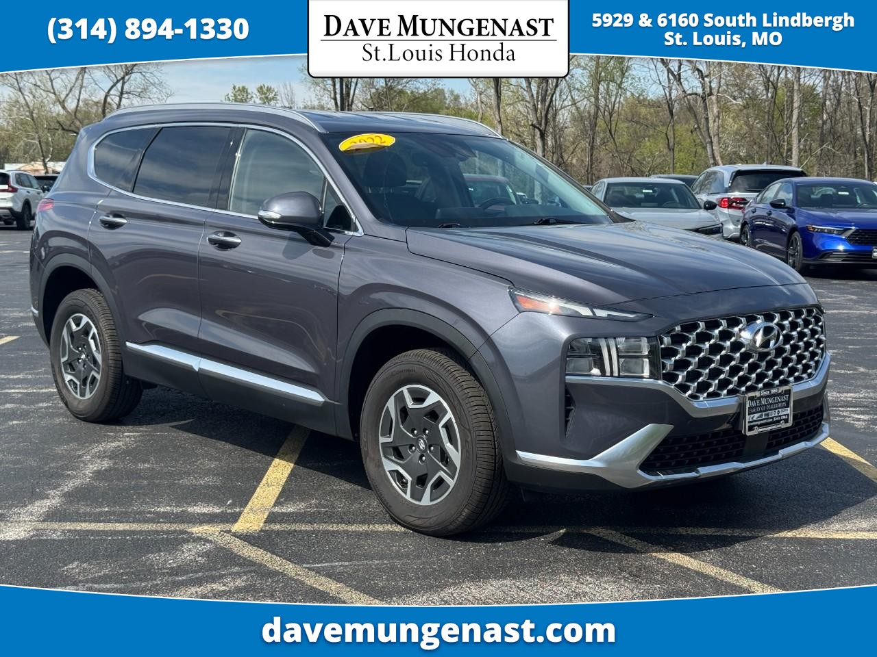 Lagoon Blue 2022 Hyundai Santa Fe Hybrid Blue AWD SUV / Crossover All-Wheel Drive 6-Speed Automatic