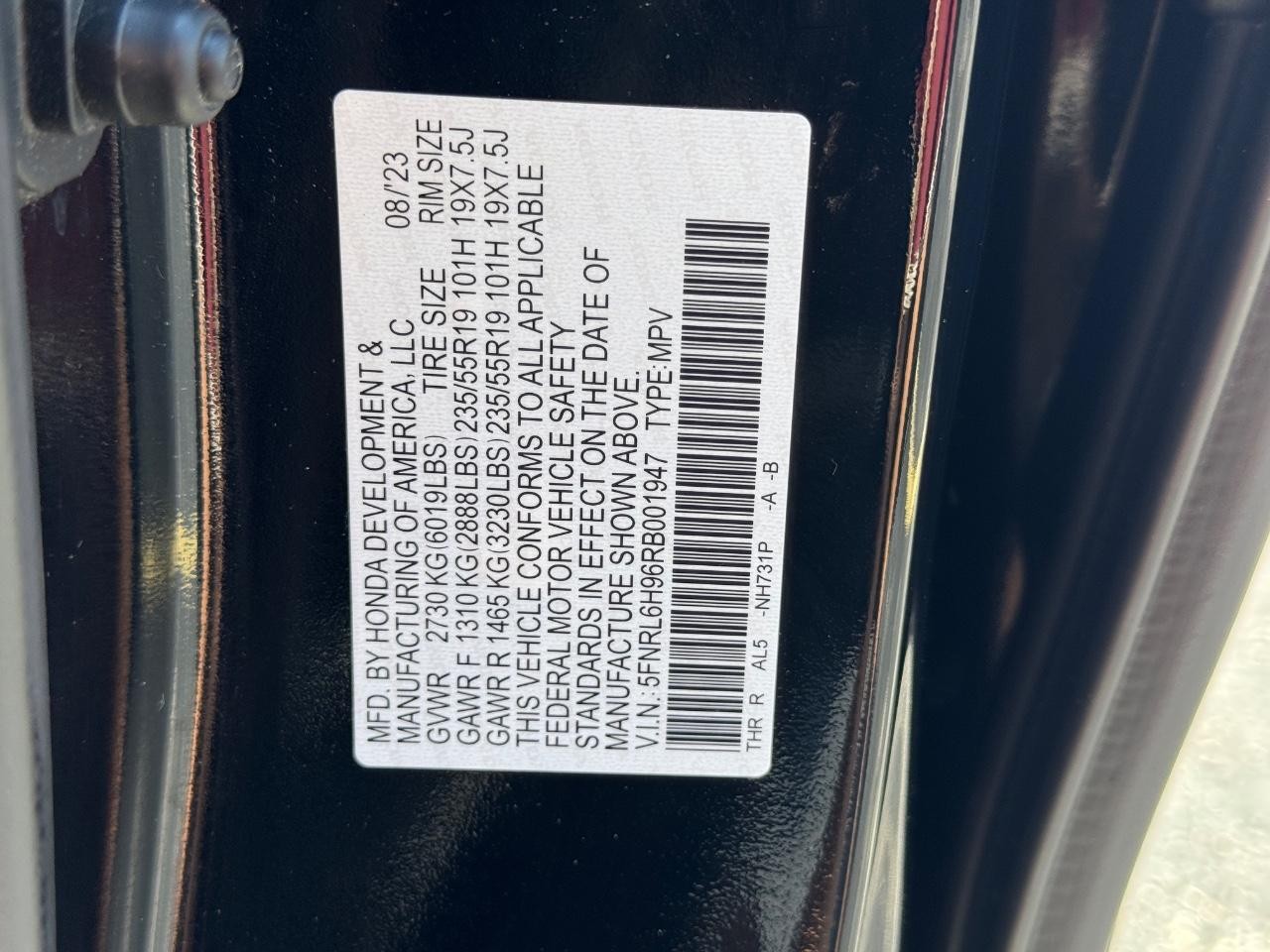 Honda Odyssey Vehicle Full-screen Gallery Image 30