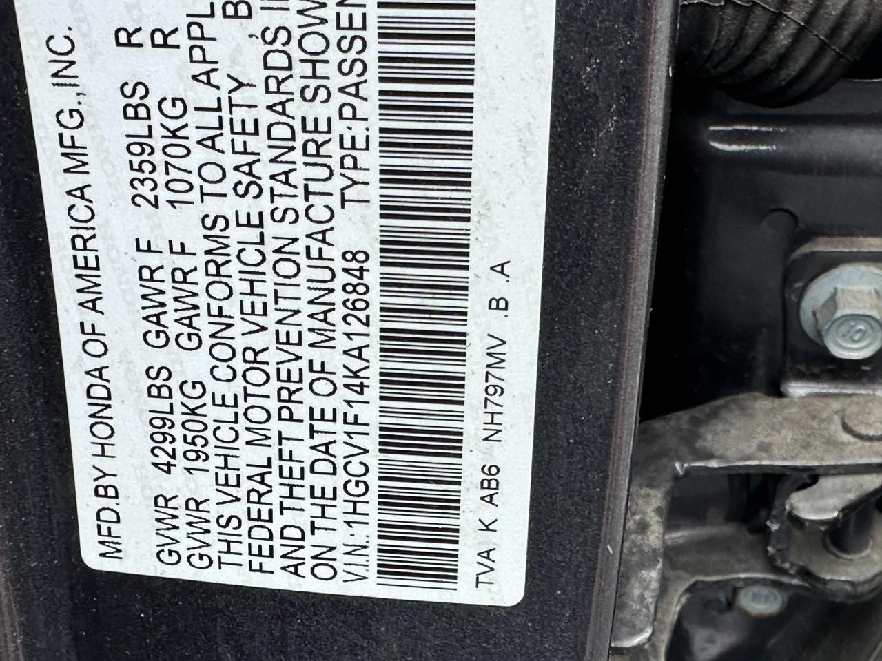 Honda Accord Sedan Vehicle Full-screen Gallery Image 22