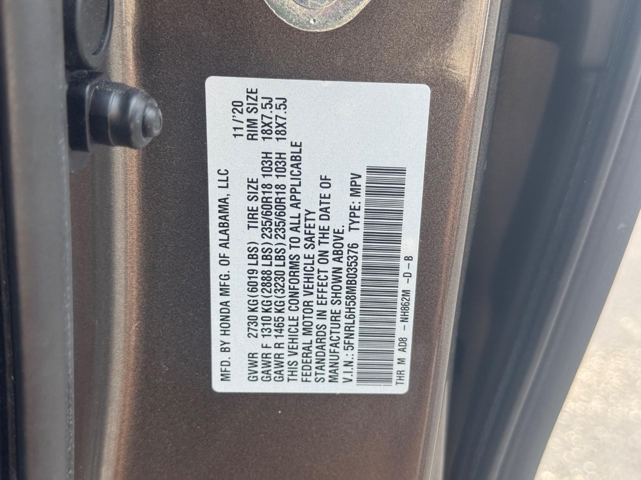 Honda Odyssey Vehicle Full-screen Gallery Image 26