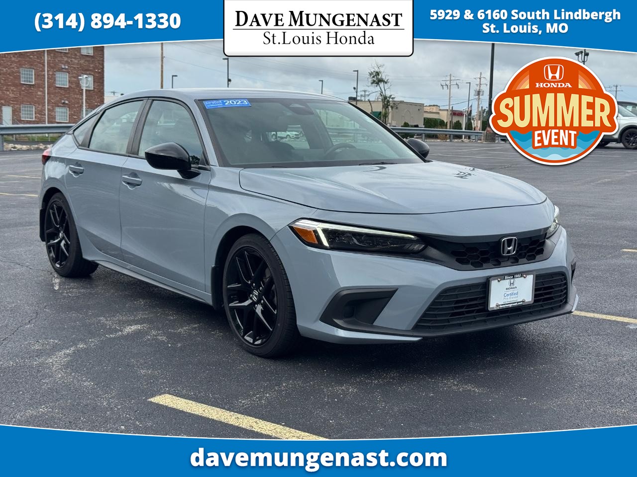 Sonic Gray Pearl 2023 Honda Civic Hatchback Hatchback Front-Wheel Drive Continuously Variable Transmission