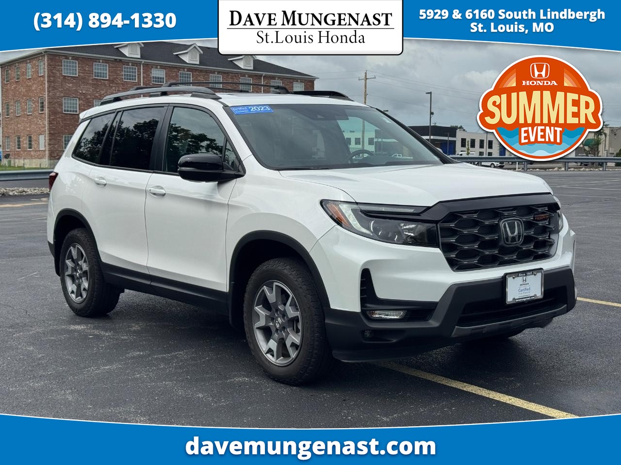 Platinum White Pearl 2023 Honda Passport SUV / Crossover All-Wheel Drive Automatic