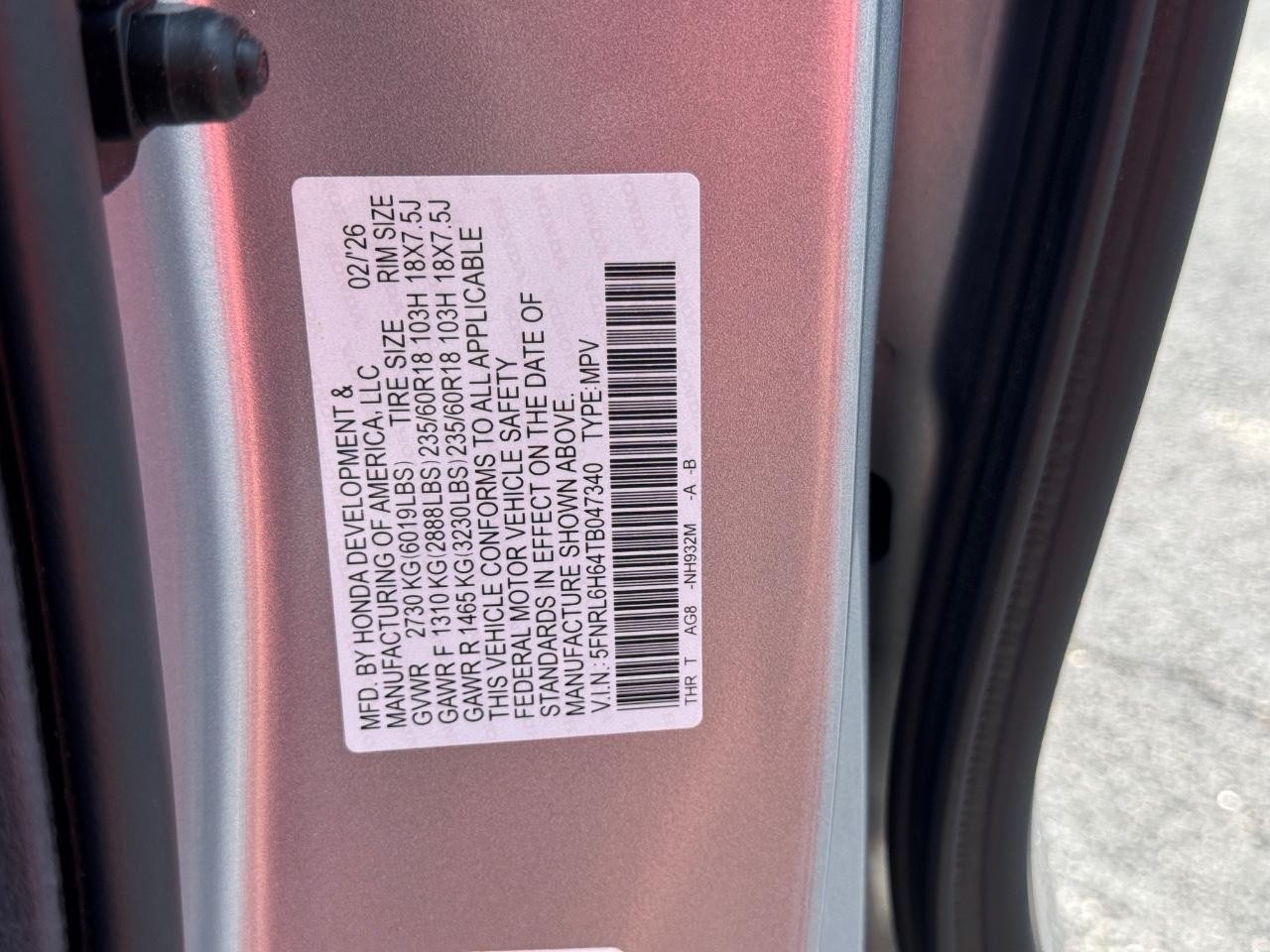 Honda Odyssey Vehicle Full-screen Gallery Image 28