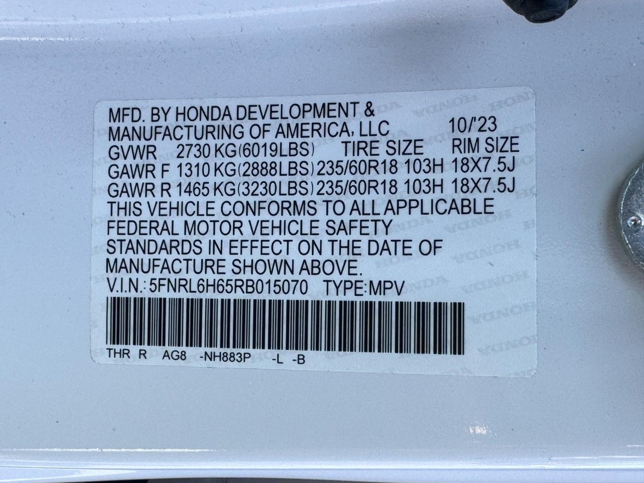 Honda Odyssey Vehicle Full-screen Gallery Image 26