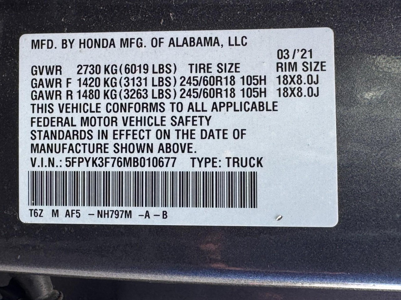 Honda Ridgeline Vehicle Full-screen Gallery Image 27