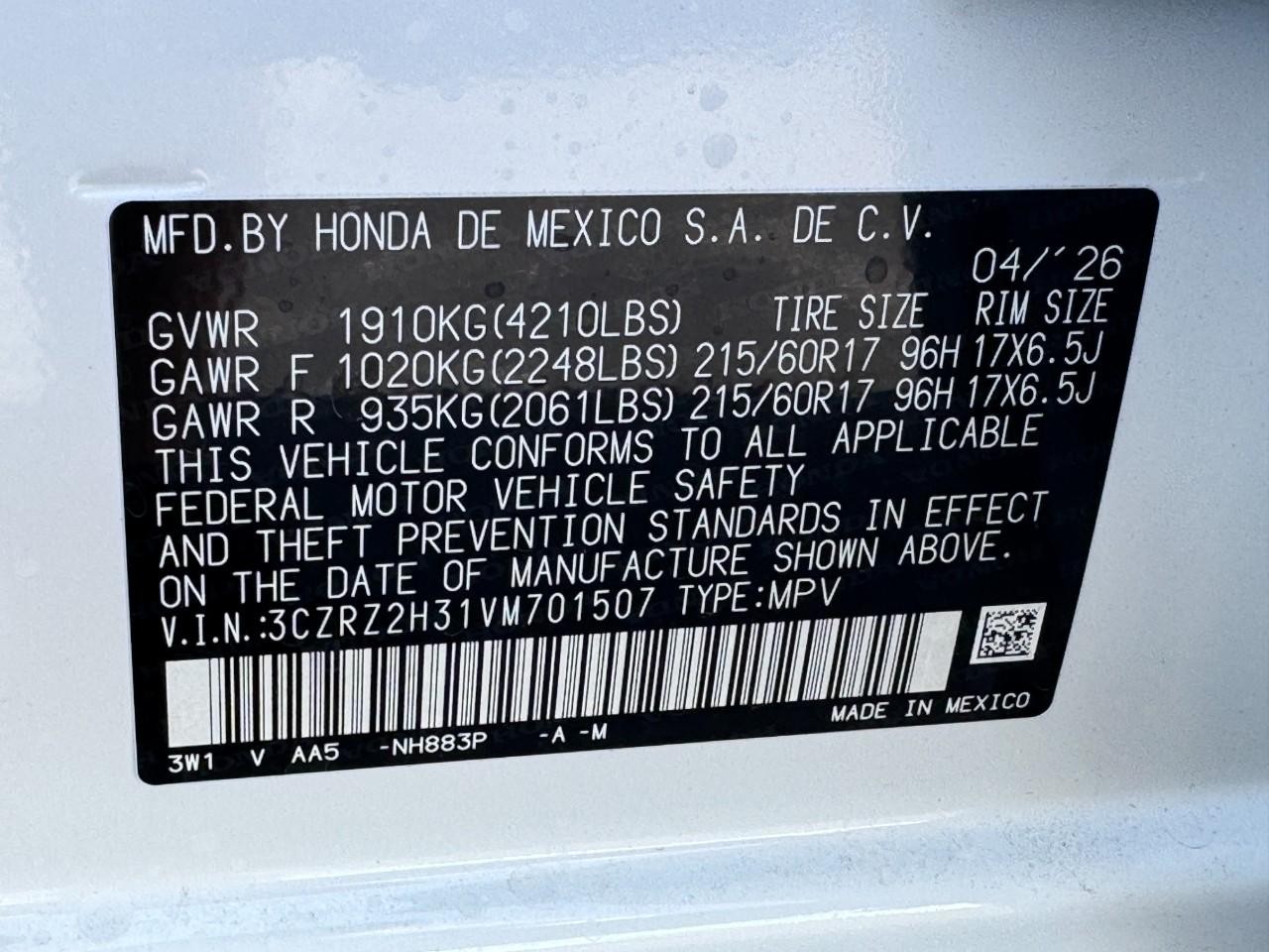 Honda HR-V Vehicle Full-screen Gallery Image 23
