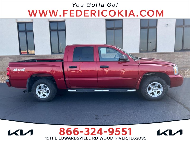 Inferno Red Crystal Pearl 2007 Dodge Dakota SLT Quad Cab 4WD Pickup Truck Four-Wheel Drive Automatic