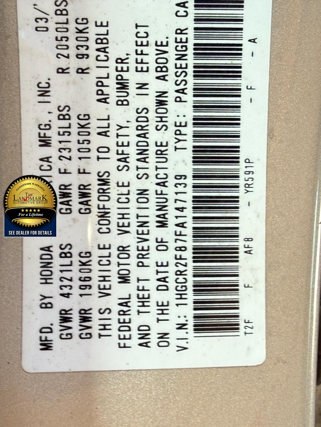 Honda Accord Sedan Vehicle Full-screen Gallery Image 20