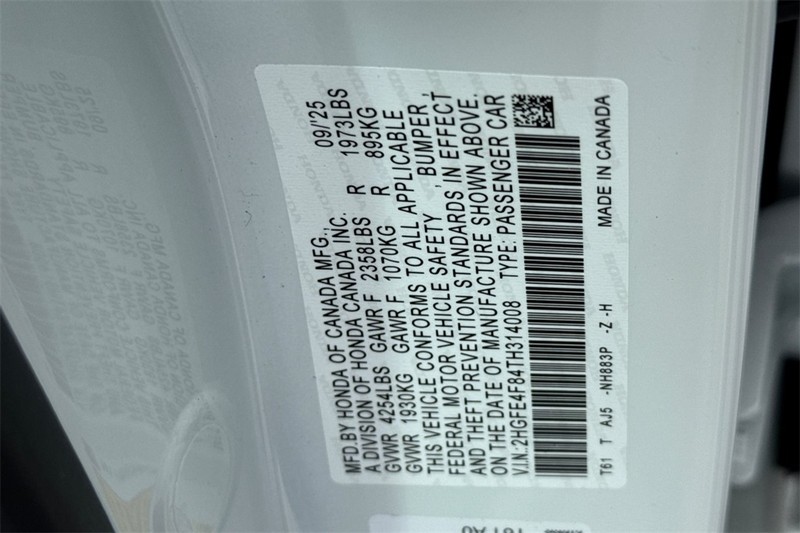 Honda Civic Sedan Hybrid Vehicle Full-screen Gallery Image 22