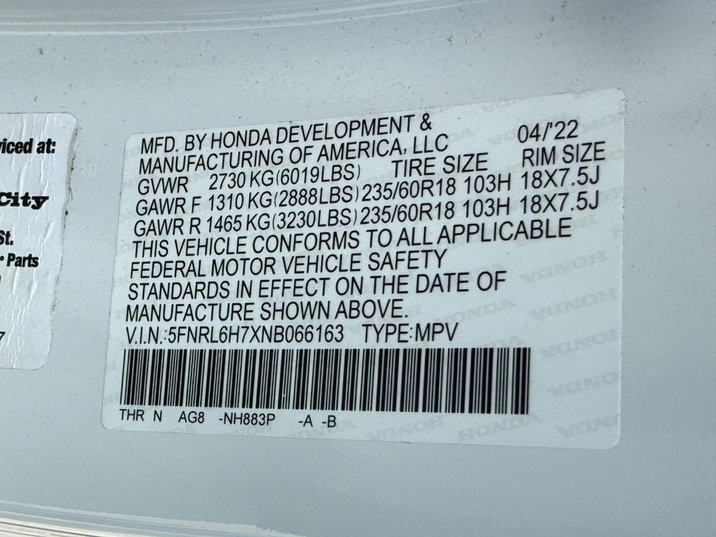 Honda Odyssey Vehicle Full-screen Gallery Image 28