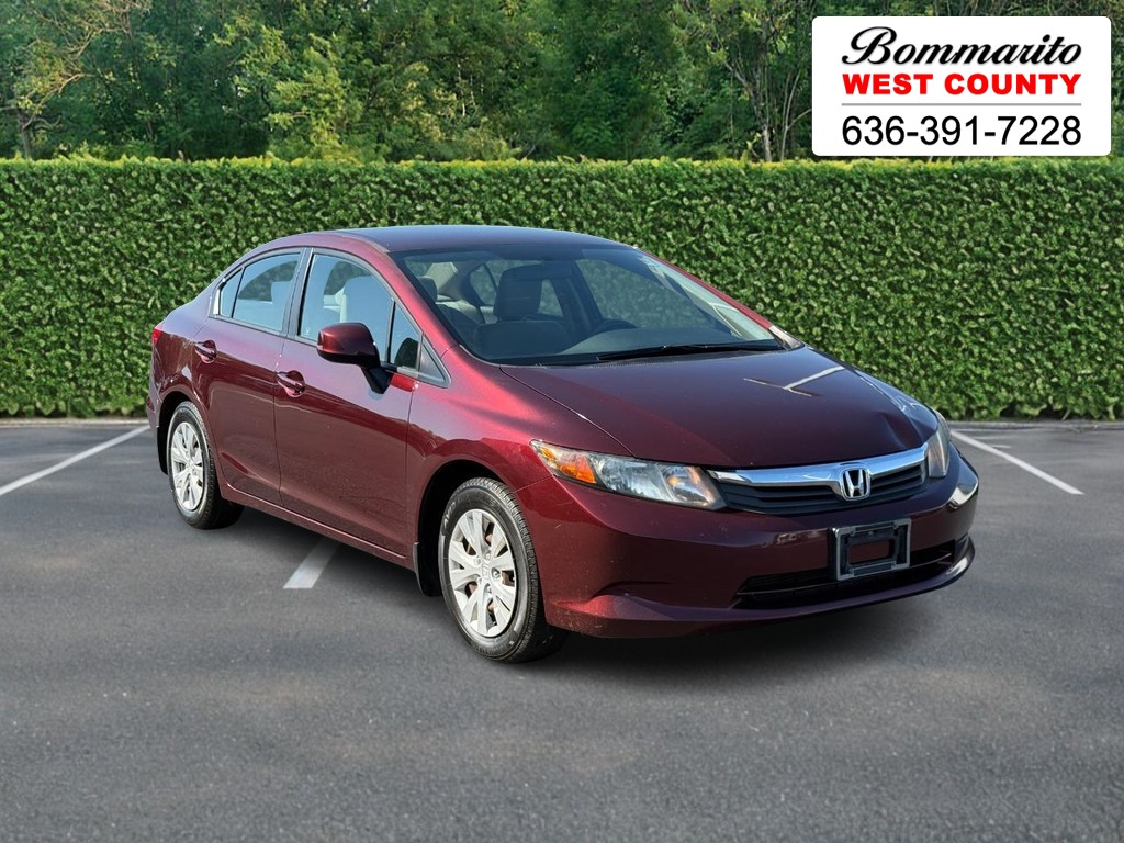 Red (Crimson Pearl) 2012 Honda Civic Sedan Front-Wheel Drive Automatic