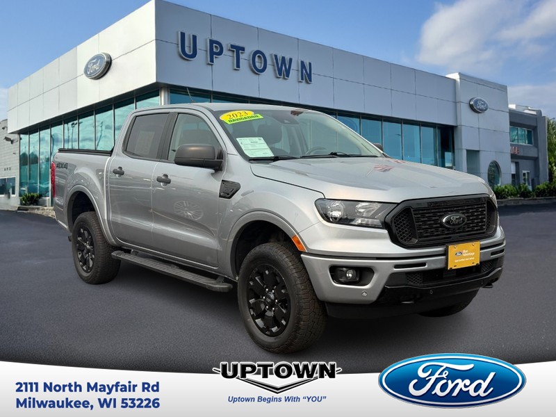 Iconic Silver Metallic 2023 Ford Ranger Pickup Truck Four-Wheel Drive Automatic