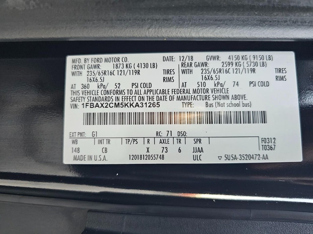 Ford Transit Passenger Wagon Vehicle Full-screen Gallery Image 47