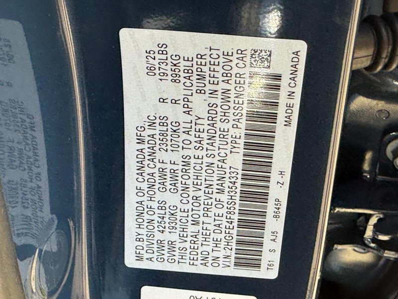 Honda Civic Sedan Hybrid Vehicle Image 17