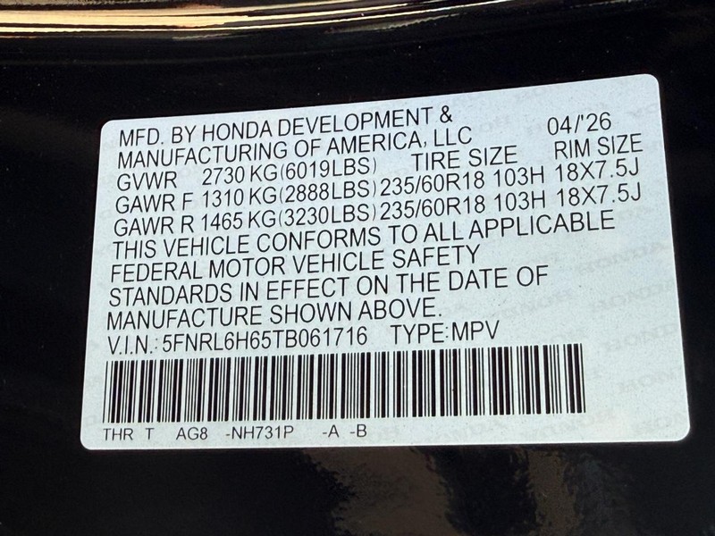Honda Odyssey Vehicle Image 21