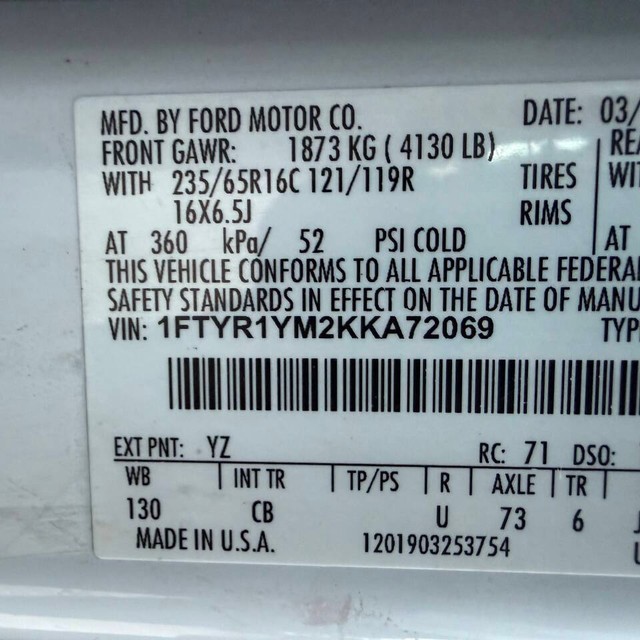 Ford Transit Van Vehicle Full-screen Gallery Image 17