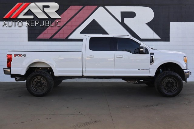 2017 Ford Super Duty F-350 SRW 4x4 Lariat Crew Cab diesel, Lifted w/off-road wheels and tires at Auto Republic in Orange CA