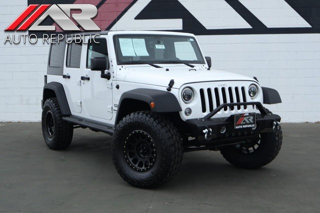 2018 Jeep Wrangler JK Unlimited Sport 4x4 w/OFF ROAD WHEELS & 35" TIRES at Auto Republic in Fullerton CA