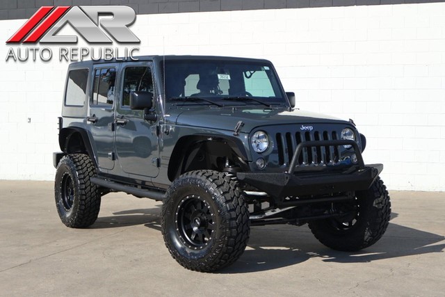 2016 Jeep Wrangler Unlimited SPORT 4X4 "LIFTED" FOX SUSPENSION W/OVERSIZE OFF ROAD TIRES at Auto Republic in Fullerton CA