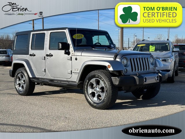 2018 Jeep Wrangler JK Unlimited Sahara at Tom O'Brien Chrysler Jeep Dodge Ram in Indianapolis IN