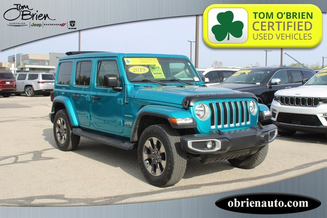 2019 Jeep Wrangler Unlimited Sahara at Tom O'Brien Chrysler Jeep Dodge Ram in Indianapolis IN