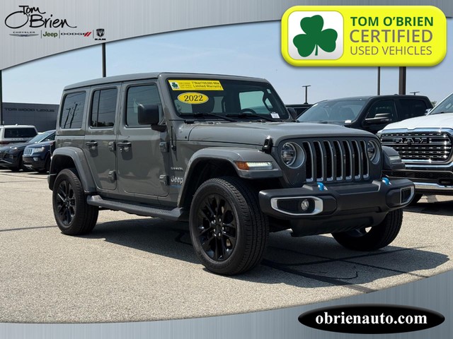 2022 Jeep Wrangler 4xe Unlimited Sahara at Tom O'Brien Chrysler Jeep Dodge Ram in Indianapolis IN