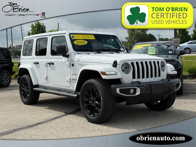 2021 Jeep Wrangler 4xe Unlimited Sahara at Tom O'Brien Chrysler Jeep Dodge Ram in Indianapolis IN