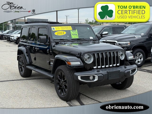 2021 Jeep Wrangler 4xe Unlimited Sahara at Tom O'Brien Chrysler Jeep Dodge Ram in Indianapolis IN