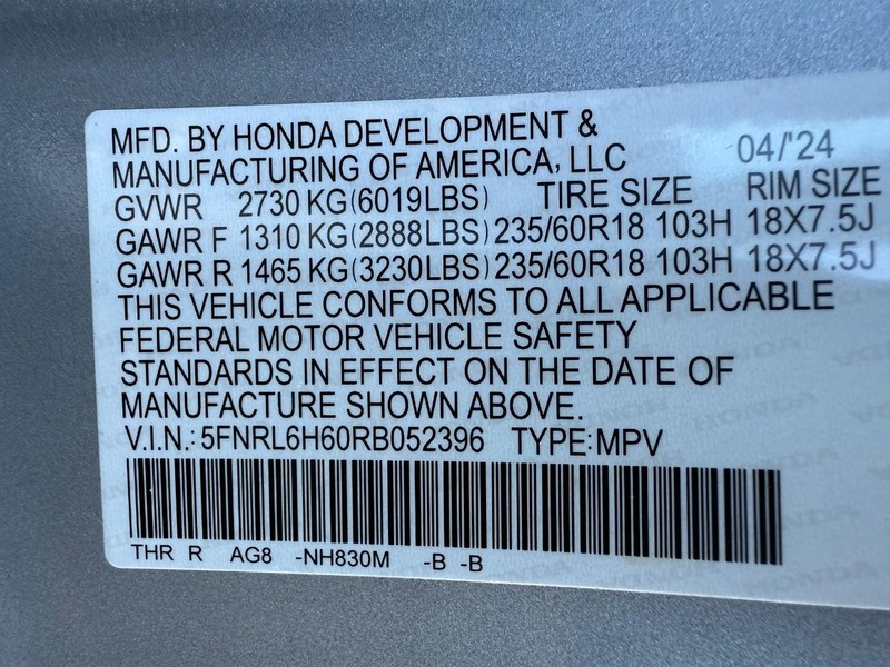 Honda Odyssey Vehicle Image 30