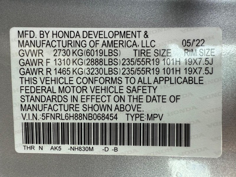 Honda Odyssey Vehicle Image 30
