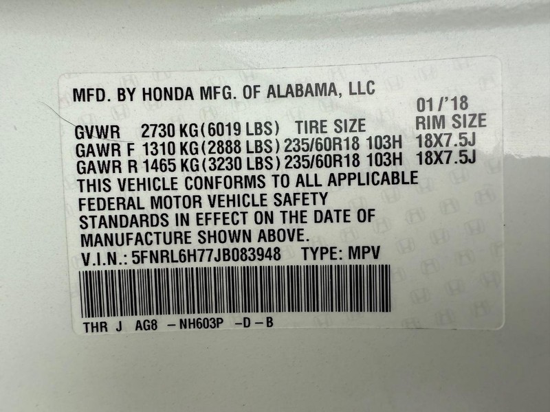 Honda Odyssey Vehicle Image 30