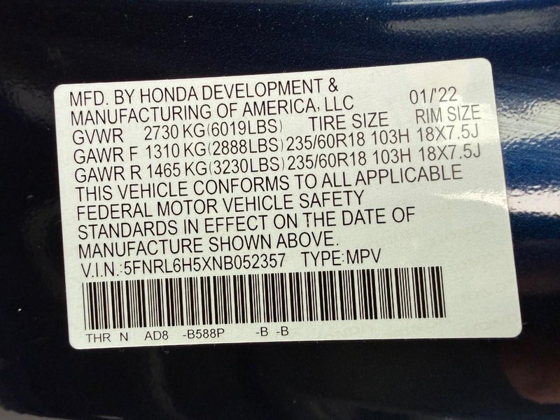 Honda Odyssey Vehicle Image 27
