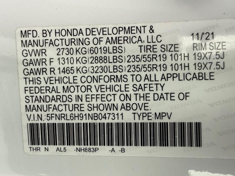 Honda Odyssey Vehicle Image 30