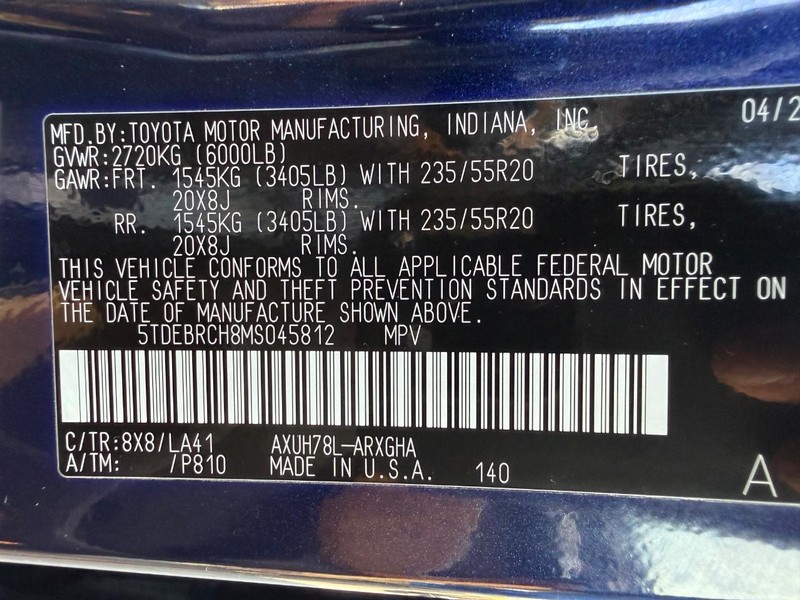 Toyota Highlander Vehicle Image 29