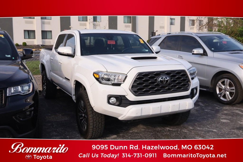 Super White 2020 Toyota Tacoma TRD Sport Double Cab 4WD Pickup Truck Four-Wheel Drive 6-Speed Manual