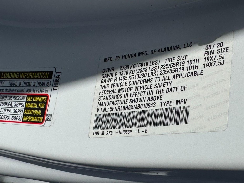 Honda Odyssey Vehicle Image 27