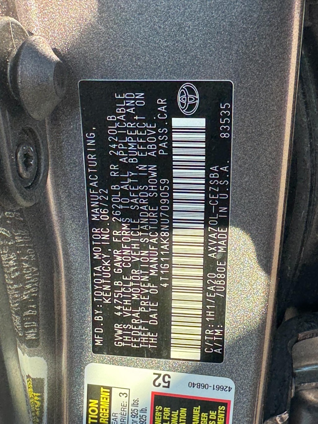 Toyota Camry Vehicle Image 24