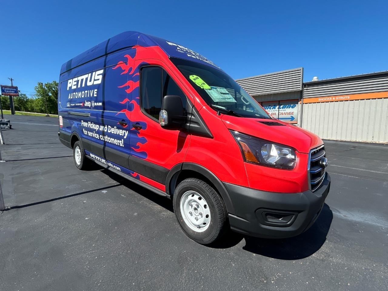 2023 Oxford White Ford E-Transit Cargo Van T-350 148&quot; EL Hi Rf 9500 GVWR RWD RWD Van