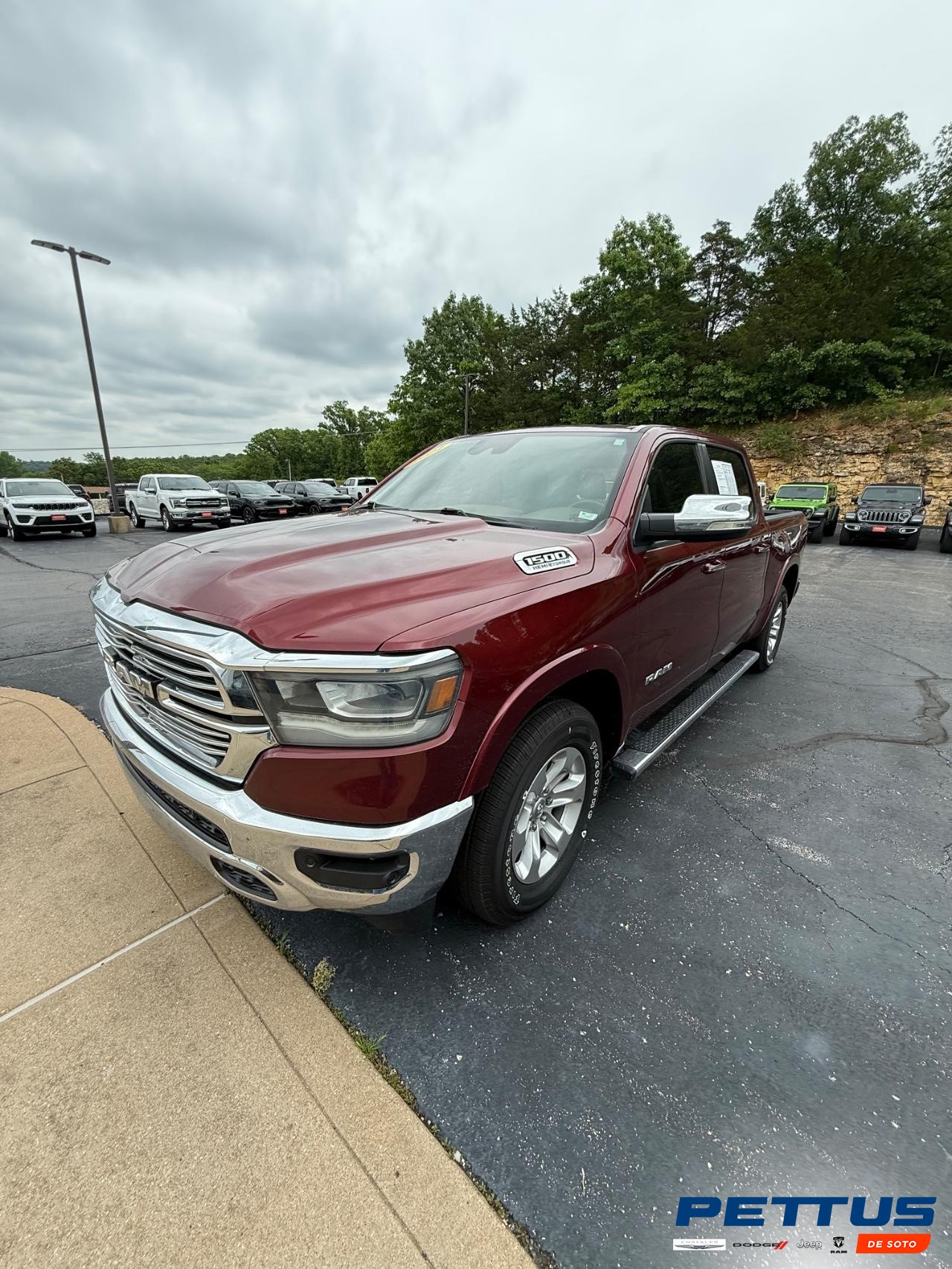 Red 2021 RAM 1500 Laramie Crew Cab 4WD Pickup Truck Four-Wheel Drive 8-Speed Automatic