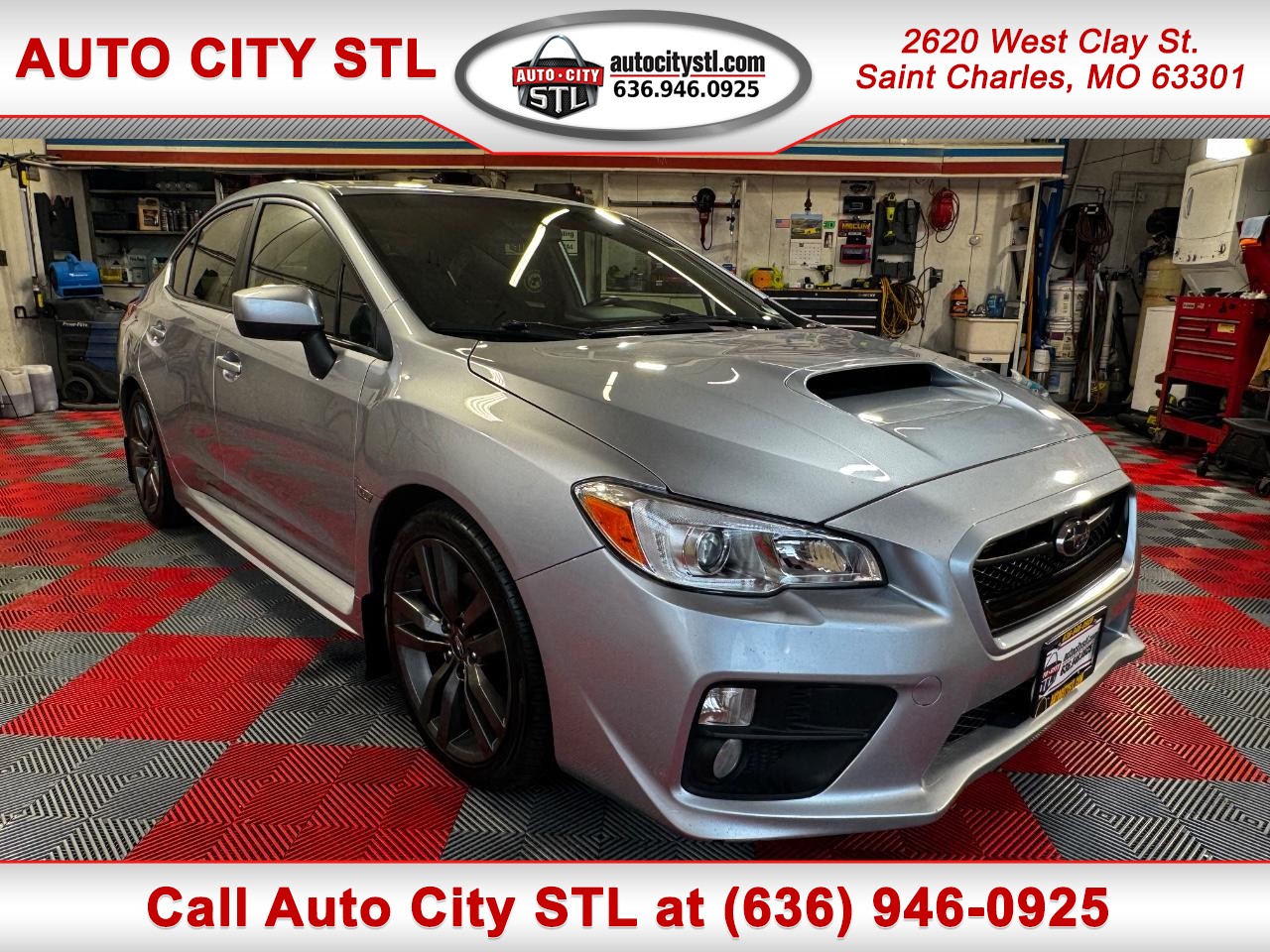 Ice Silver Metallic 2017 Subaru WRX Premium Sedan All-Wheel Drive Manual