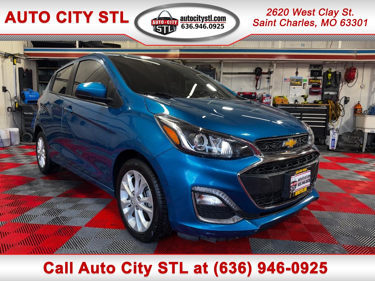 Caribbean Blue 2020 Chevrolet Spark 1LT FWD Hatchback Front-Wheel Drive Automatic