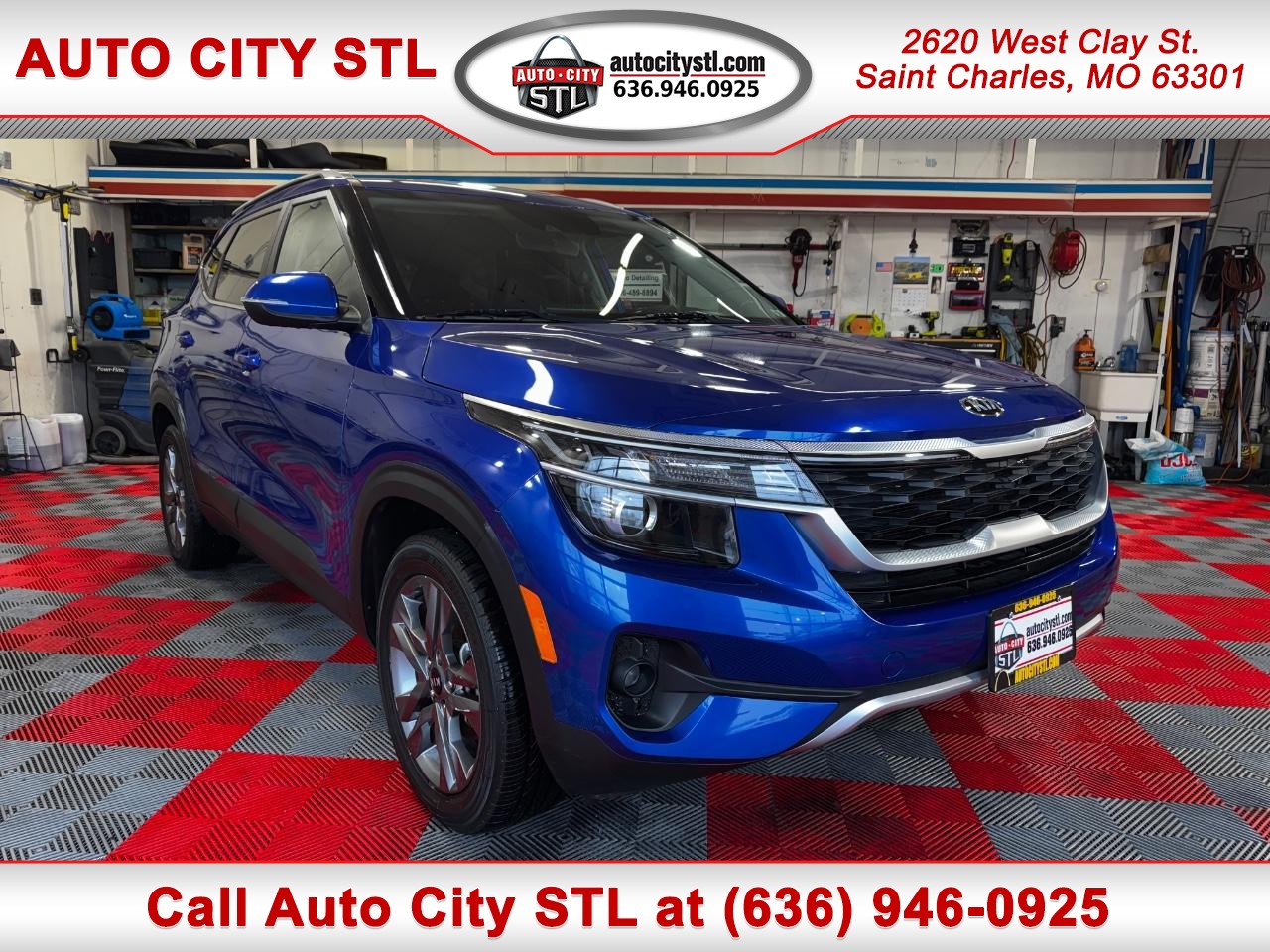 Neptune Blue 2021 Kia Seltos S FWD SUV / Crossover Front-Wheel Drive Continuously Variable Transmission