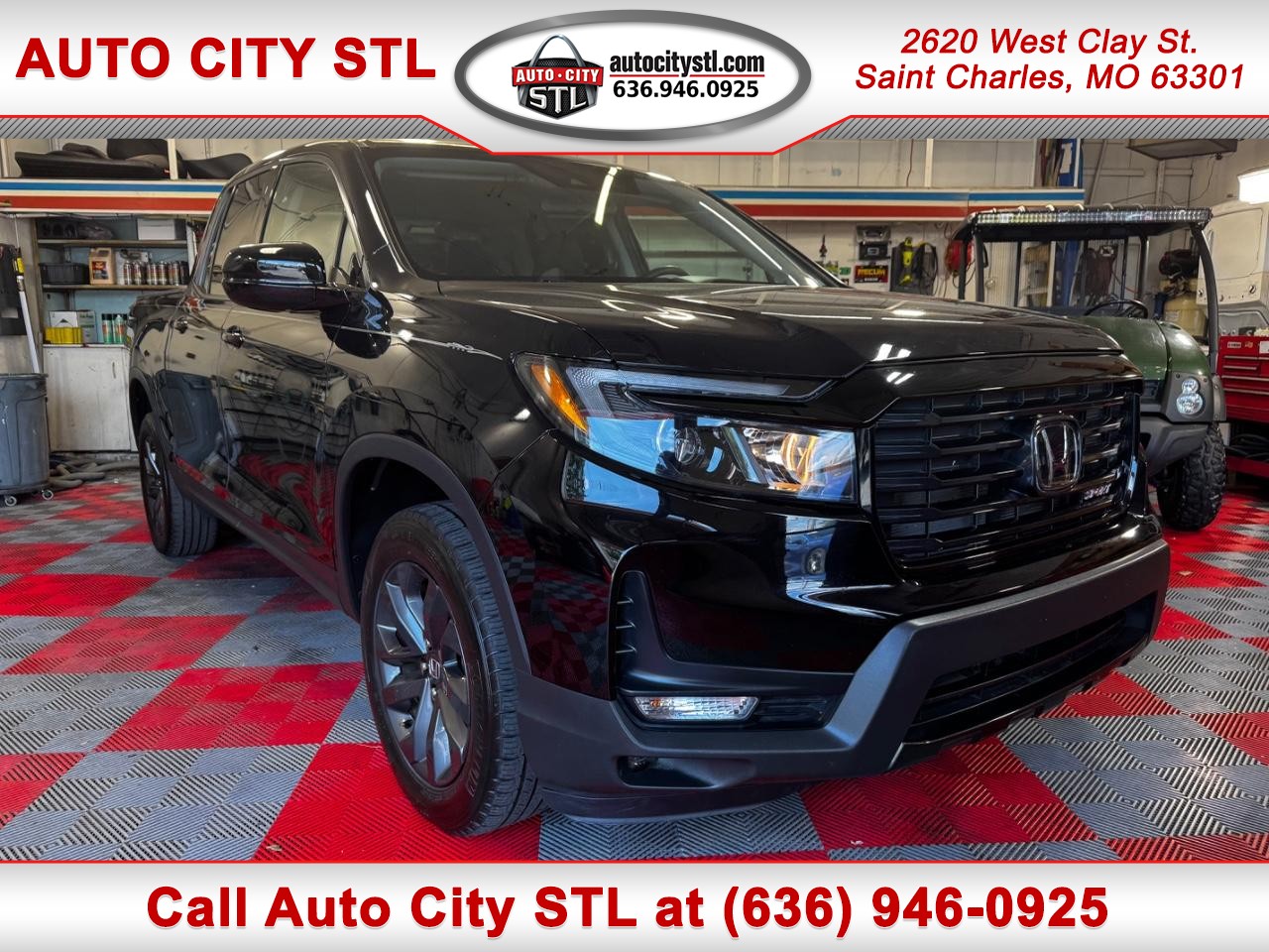 Crystal Black Pearl 2023 Honda Ridgeline Sport AWD Pickup Truck All-Wheel Drive Automatic