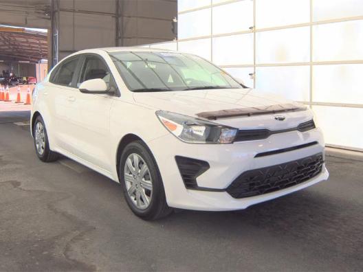 Clear White 2021 Kia Rio S FWD Sedan Front-Wheel Drive Continuously Variable Transmission