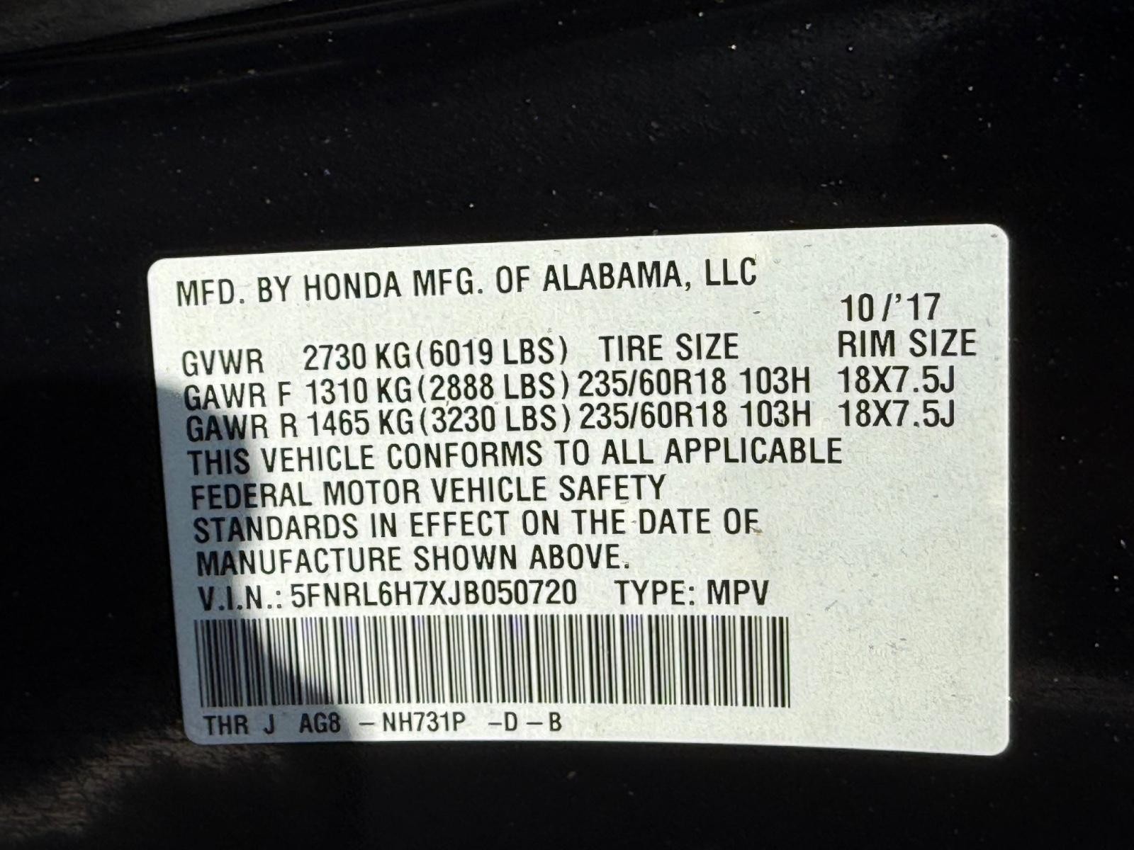 Honda Odyssey Vehicle Image 26